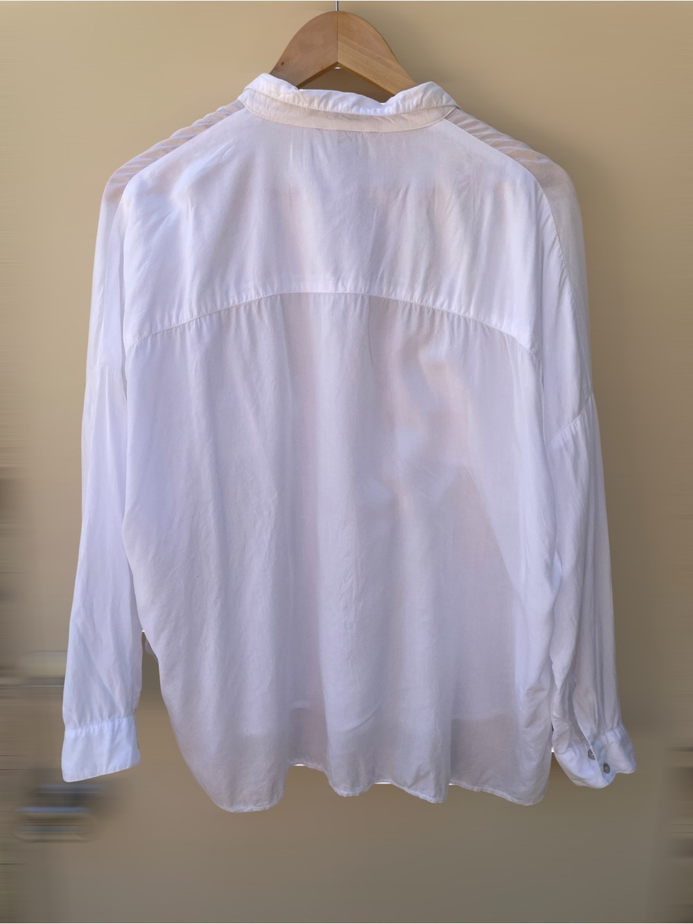H&M White Long-Sleeve Button-Up Shirt Sz 6 - Picture 6 of 6